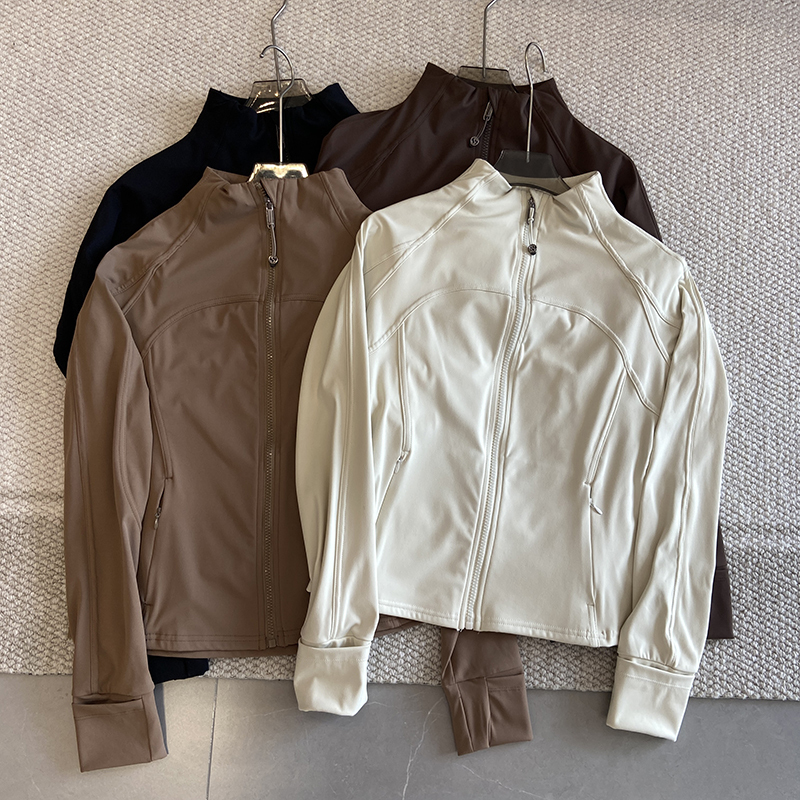 L*U Same Style Women's Short Sports Jacket, Three-Dimensional Shaping Fitness Running Yoga Jacket, Long-Sleeved, Elastic and Quick-Drying