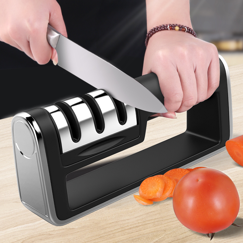Keyi silver black sharpening stone sharpening artifact household kitchen knife rapid sharpener kitchen supplies tool sharpening stick