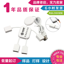 Customized humanoid usb splitter printing logo exhibition promotion hub printing advertising campaign gifts to customers