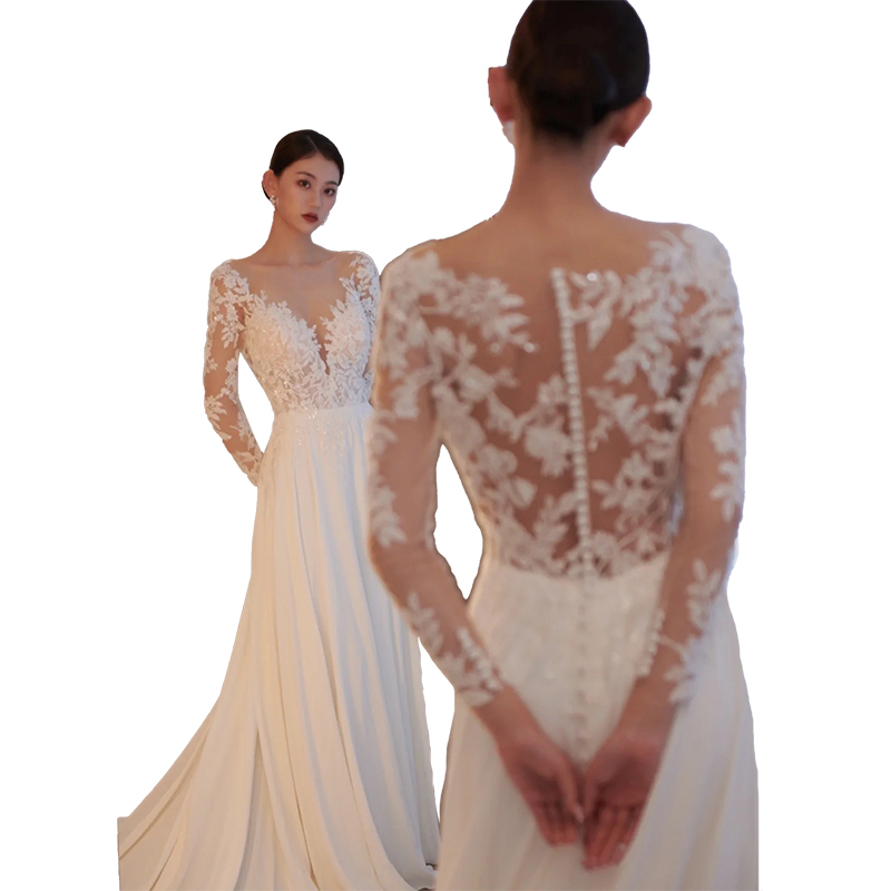 Lace summer wedding dress, long sleeve Lace summer wedding dress, long sleeve