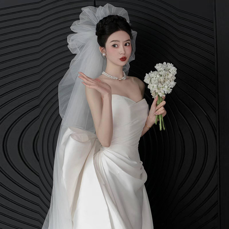Summer advanced wedding dress, french style, high-quality style, lace dress Summer advanced wedding dress, french style, high-quality style, lace dress