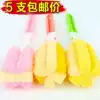 Cup brush long handle color High quality newborn sponge cup bottle cleaning brush head removable style Random delivery