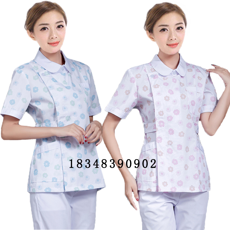 Nurse clothing split suit long-sleeved winter clothing female nursing clothing summer short-sleeved partial collar stand-up oral dental confinement clothing