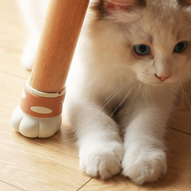 Cute cat claw chair footbed muted non-slip table and chair leg cushion silicone abrasion resistant foot sleeve stool leg protective sleeve furniture