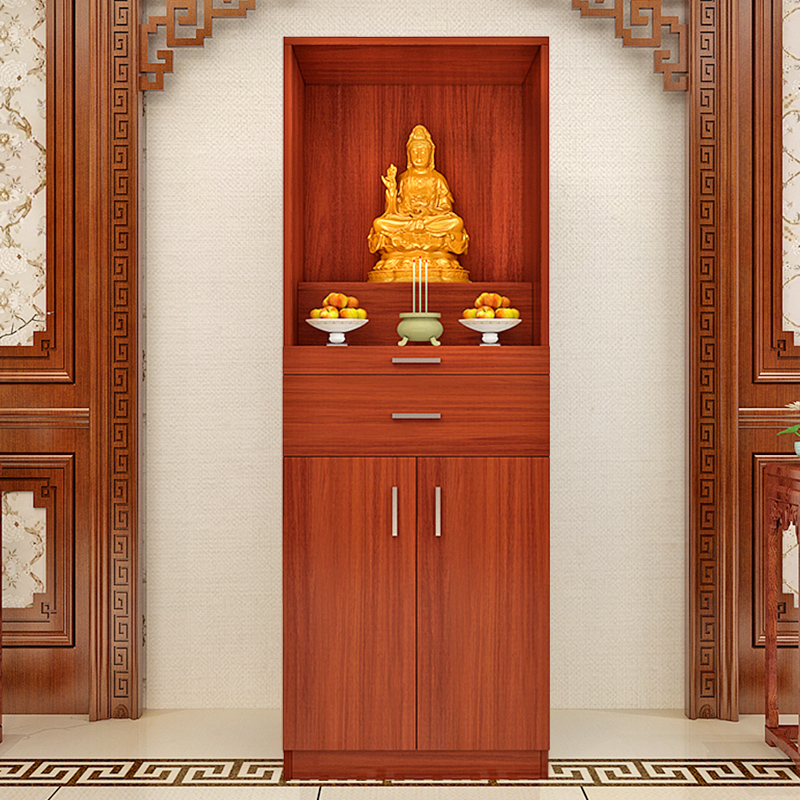 Buddha Niche for Home Finance and God Divine Niche Cabinet Economy Type Guanyin Statue Statue Buddha Cabinet Standing Cabinet Statue of the Buddha Statue