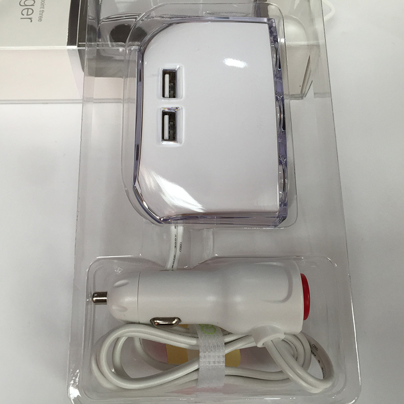 USB kép với công tắc xe một cho ba bộ chuyển đổi đa chức năng bật lửa cắm một phút ba sạc xe hơi - Âm thanh xe hơi / Xe điện tử chống trộm xe ô tô
