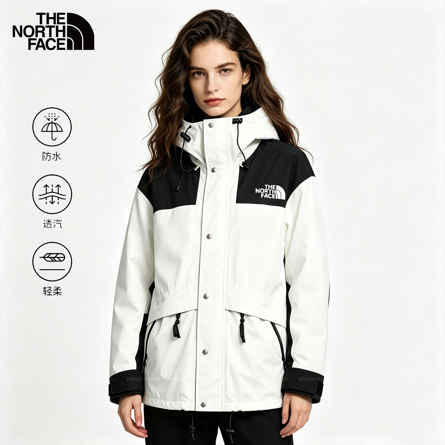 Thenorthface North Face Jacket Men's and Women's Hard Shell 1986 Version Icon Outdoor Waterproof Jacket 8Akj
