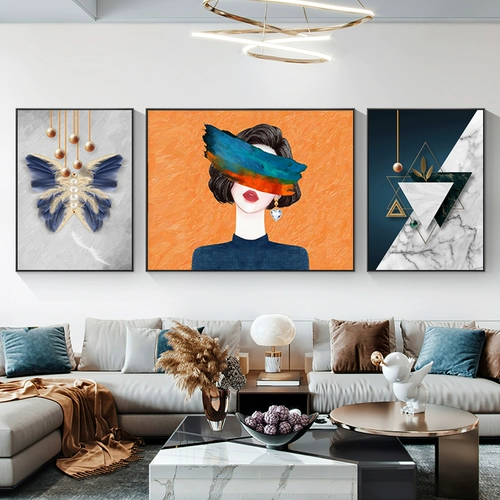 Современная легкая роскошная живопись с бриллиантами простая красавица поперечная вышивка 2021 Новая линейная вышивка гостиная бриллиантовая вышивка трехкомбинированная картина