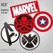 5 nhóm Marvel MARVEL dán dán biểu tượng cây đàn guitar máy tính xách tay dán va li va li - Phụ kiện máy tính xách tay