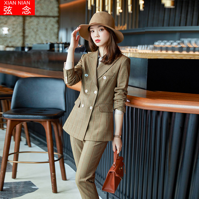 Professional suit suit female fashion temperament high-end socialite ol work clothes capable goddess fan autumn and winter small suit