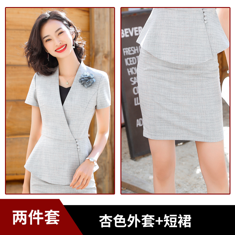 2020 Summer cao cấp Professional Suit ngắn tay Ding Suit nữ Tính cách Jewelry sạn Workwear Waiter