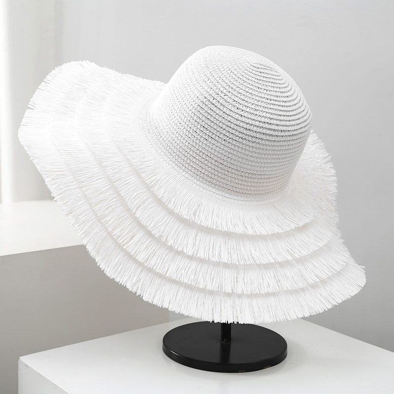 Women's Simple Style Classic Style Solid Color Big Eaves Straw Hat display picture 5