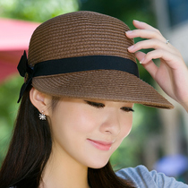 Hat ladies summer straw hat sunshade beach hat Sunscreen sun hat Cap equestrian hat Outdoor travel summer