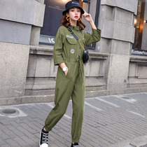 Jumpsuit women 2021 spring new Korean suit Net Red fashion overdress casual age reduction trousers tide