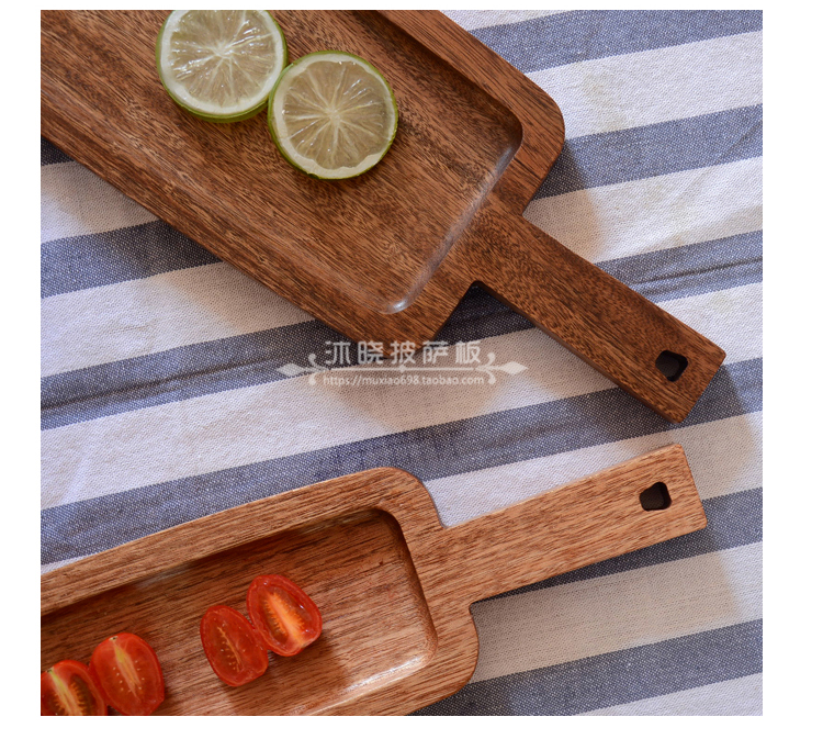 Tối khay gỗ bánh mì bít tết tấm đặt món ăn bếp nướng tấm gỗ trái cây tấm bánh pizza tấm gỗ rắn đồ gia dụng gỗ