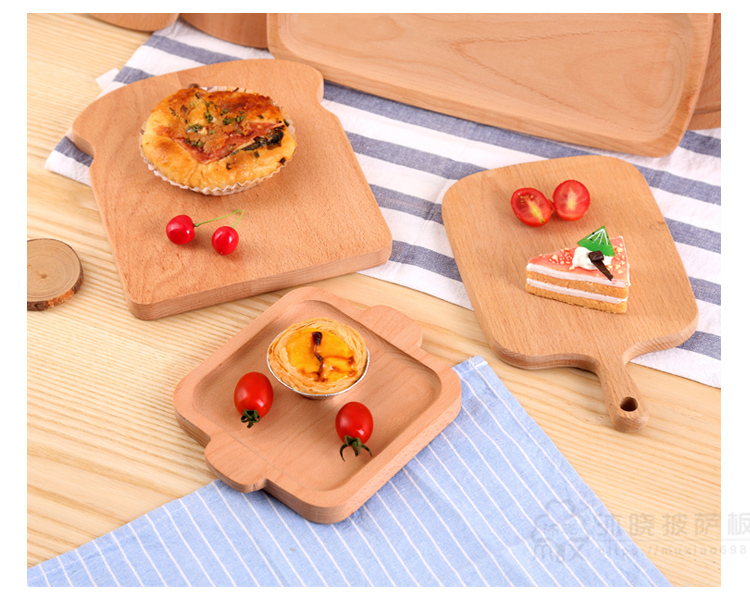 Gỗ Bánh mì tròn Bánh Pizza Tấm Elm Pizza Gỗ Khay Western Home Steak Gỗ Tấm Gỗ Tấm Rắn đĩa gỗ trang trí
