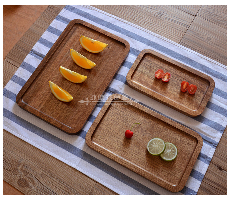 Tối khay gỗ bánh mì bít tết tấm đặt món ăn bếp nướng tấm gỗ trái cây tấm bánh pizza tấm gỗ rắn đồ gia dụng gỗ