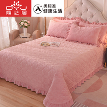 Milk velvet three-piece sheet single plush coral flannel double-sided winter thick blanket quilt quilt