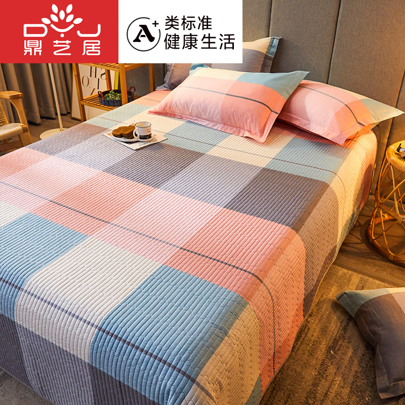 Customizable pure cotton clip cotton thickened spring autumn bed linen single piece double full cotton tatami washed cotton three sets
