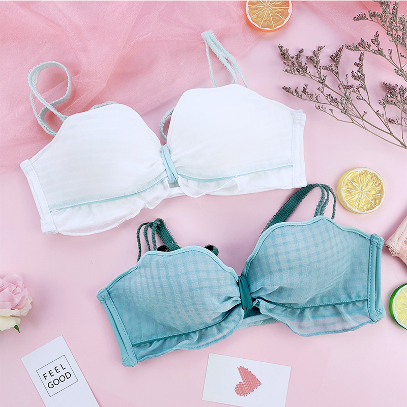 Day Ensemble Bra Bra Suit Thin girl bra Soft girl with small breasts to woo sexy, no steel ring bra cute