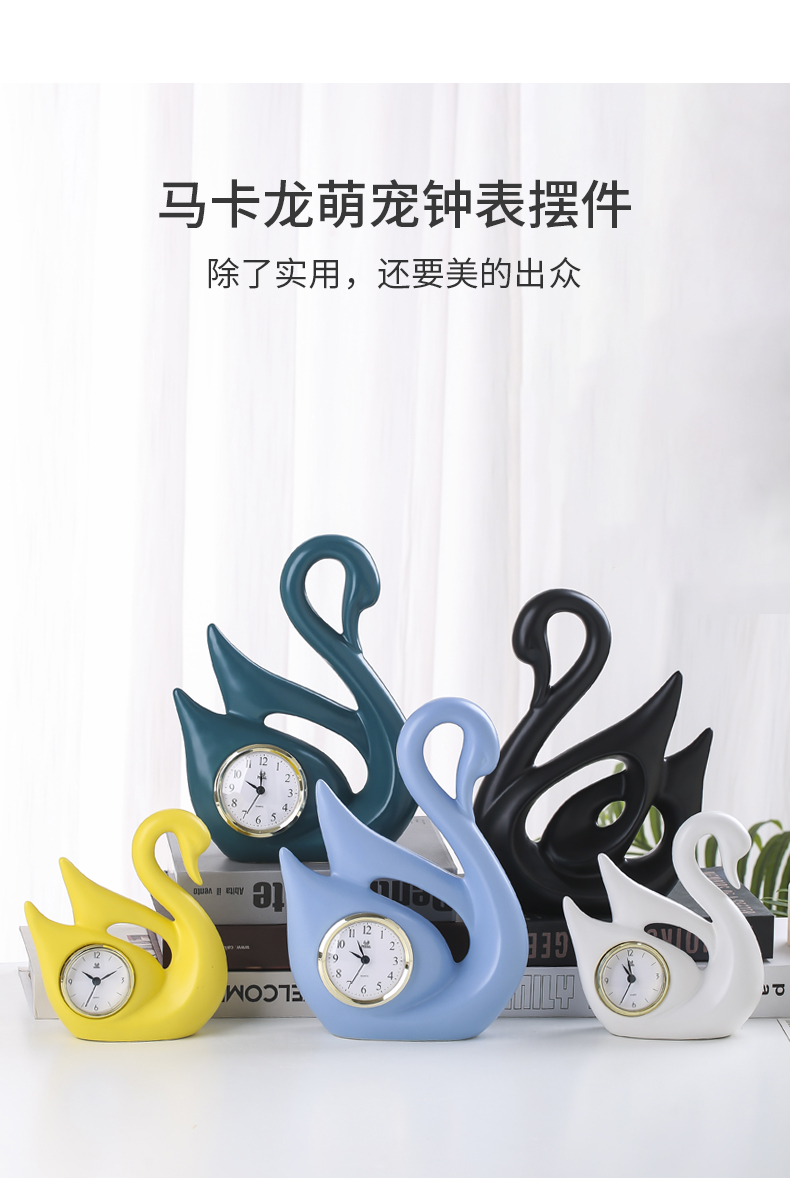 Nordic ceramic watches furnishing articles creative household desktop desktop clock adornment bedroom I and contracted sitting room