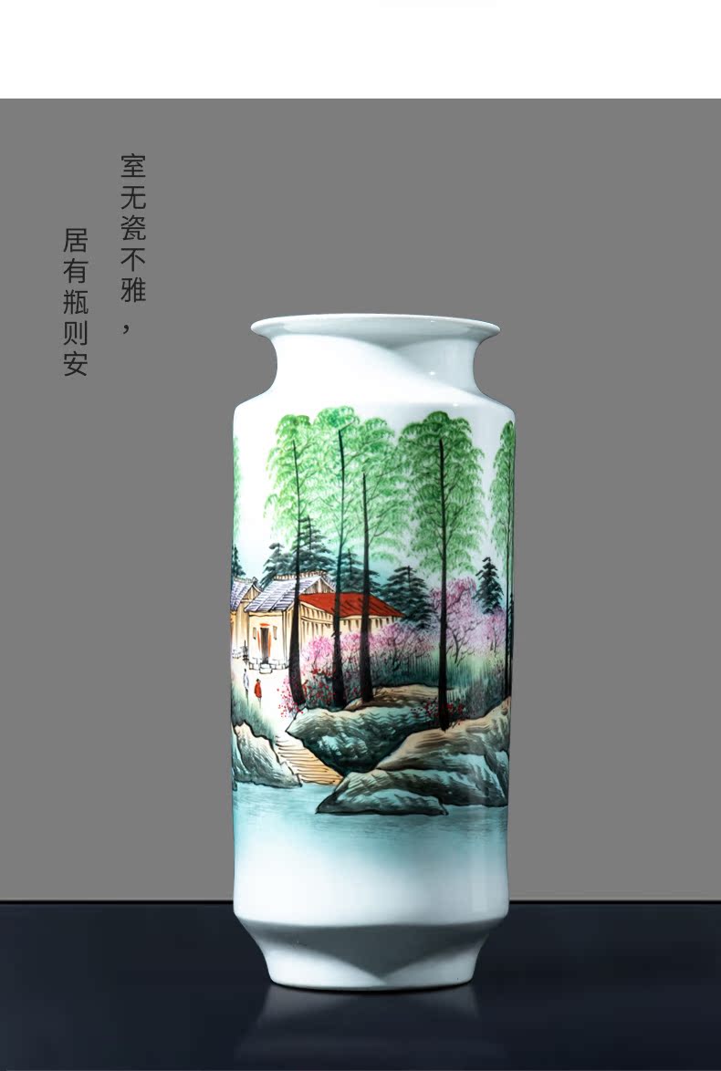 Jingdezhen ceramics famous hand - made enamel vase flower arranging, landing the sitting room of the new Chinese style household adornment furnishing articles