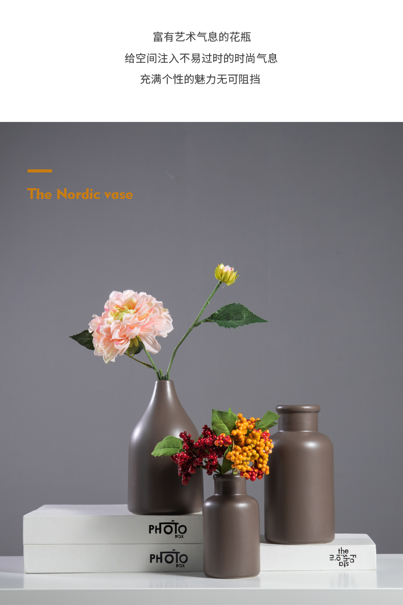 Nordic creative home, ceramic vases, flower, flower implement I sitting room desktop contracted office furnishing articles ornament