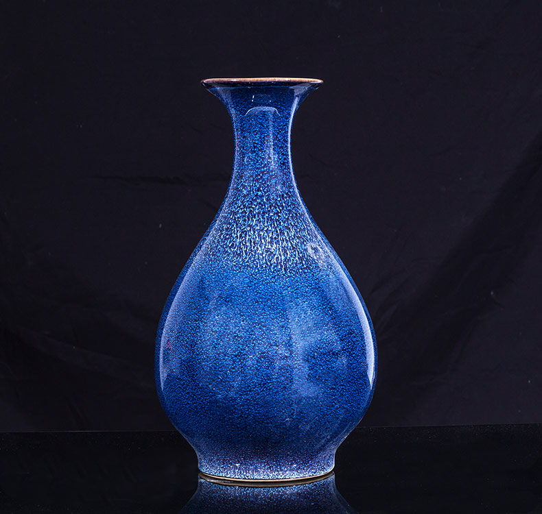 Jingdezhen ceramic furnishing articles blue variable creative flower vase Chinese style living room home furnishing articles