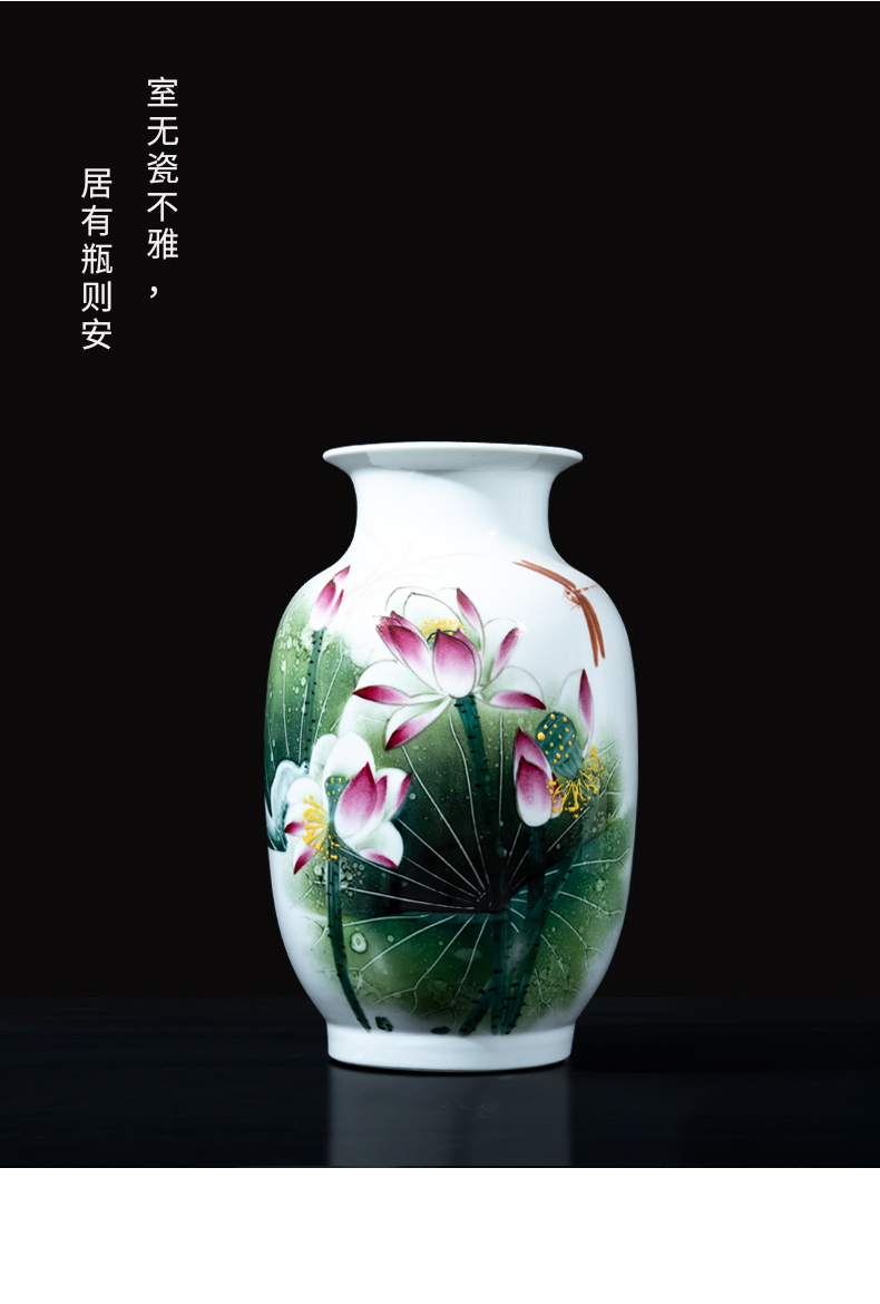 Jingdezhen ceramics master hu, hand - made vases place to live in the sitting room TV ark, decorative arts and crafts