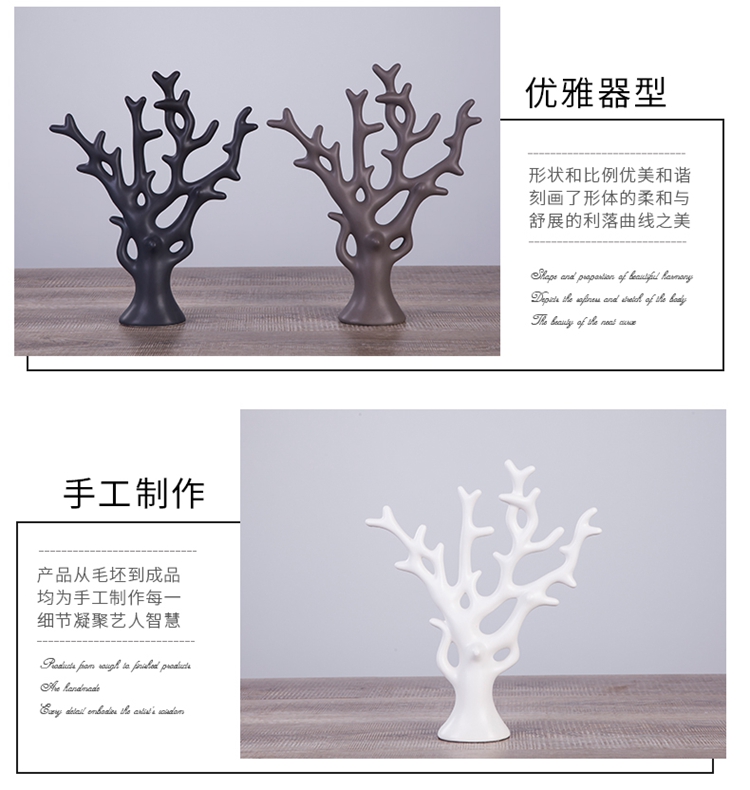 Nordic new rich creative household act the role ofing is tasted wine sitting room adornment ceramic tree furnishing articles housewarming gift