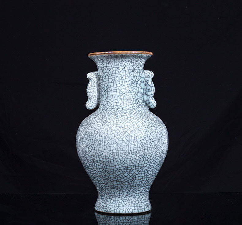 Rice lu, jingdezhen ceramic ice crack glaze vase creative Chinese sitting room porch decoration flower arranging household furnishing articles