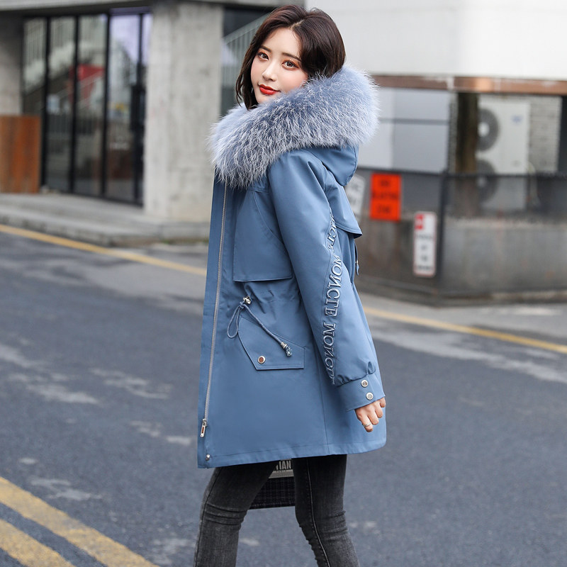 Parker down cotton women's mid-length 2021 winter wear new ins Hong Kong style fashion cotton coat small version of the cargo cotton jacket