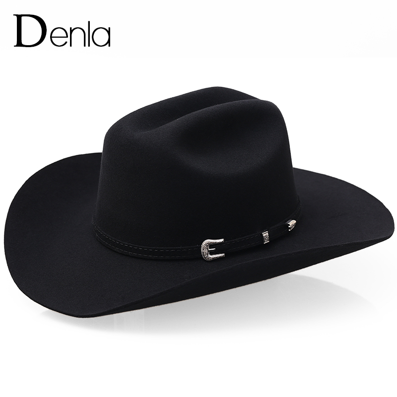 Denla American Western Cowboy Hat Cashmere Tibetan Style Hat Men's Wide Brim Outdoor Horse Racing Festival Rider Hat Women's