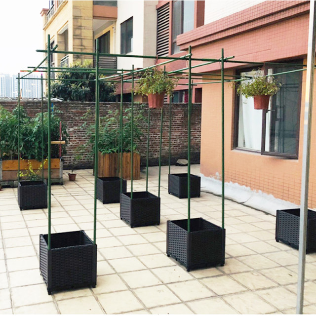ປີນພູກາງແຈ້ງ pergola grape rack ແຕງ passion fruit ປີນປີນ rack plastic-coated gardening flower stand planting flower stand courtyard
