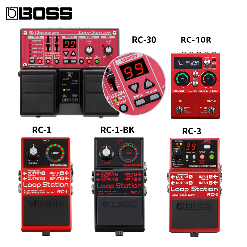 BOSS RC-1-BK RC-3 RC-10R RC-30 Phrase Rhythm LOOP Effect Guitar BASS LOOP