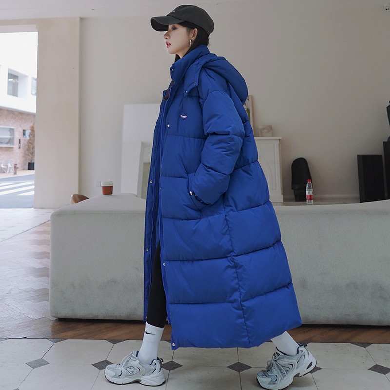 Klein Blue Long down Jacket for Women, Winter 2026 New Model, High-End, Super Stylish, Dazzling Autumn and Winter Coat