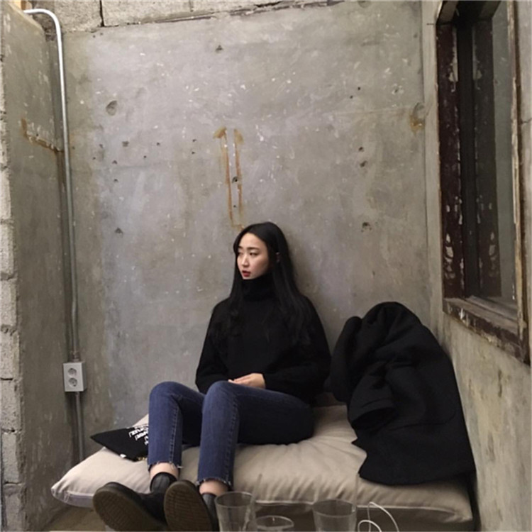 Hàn Quốc studios 2018 người đàn ông mới và phụ nữ với cùng một bàn tay vào một chiếc áo len cao cổ rắn hoang dã áo khoác nam hàng hiệu