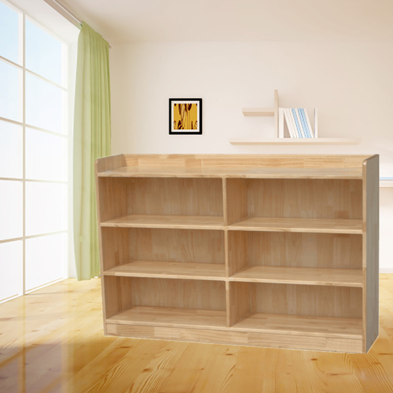 Kindergarten cabinet Solid wood toy cabinet Children's school bag cabinet Book shelf Area combination storage cabinet