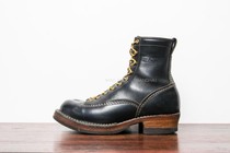 WESCO JOB MASTER BLACK OILSKIN VINTAGE DISPLAY BOOTS