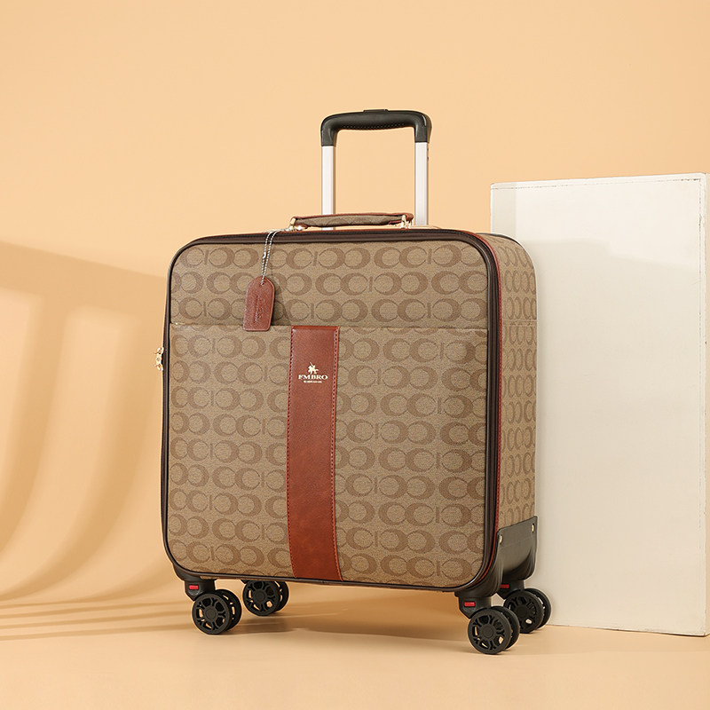 Small suitcase handy pull-lever box 2021 new primary-secondary box landing case 18 inch leather case small suitcase woman