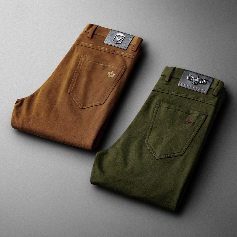 Decode Clear Winter Army Green Spare Leisure Pants Men Fashion Dark Print Pants Men's Feet