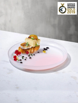 Turkey Original Clothing Import Nude Crystal Glass Handmade Creative Colourful glass disc Western dining tray Water fruit tray