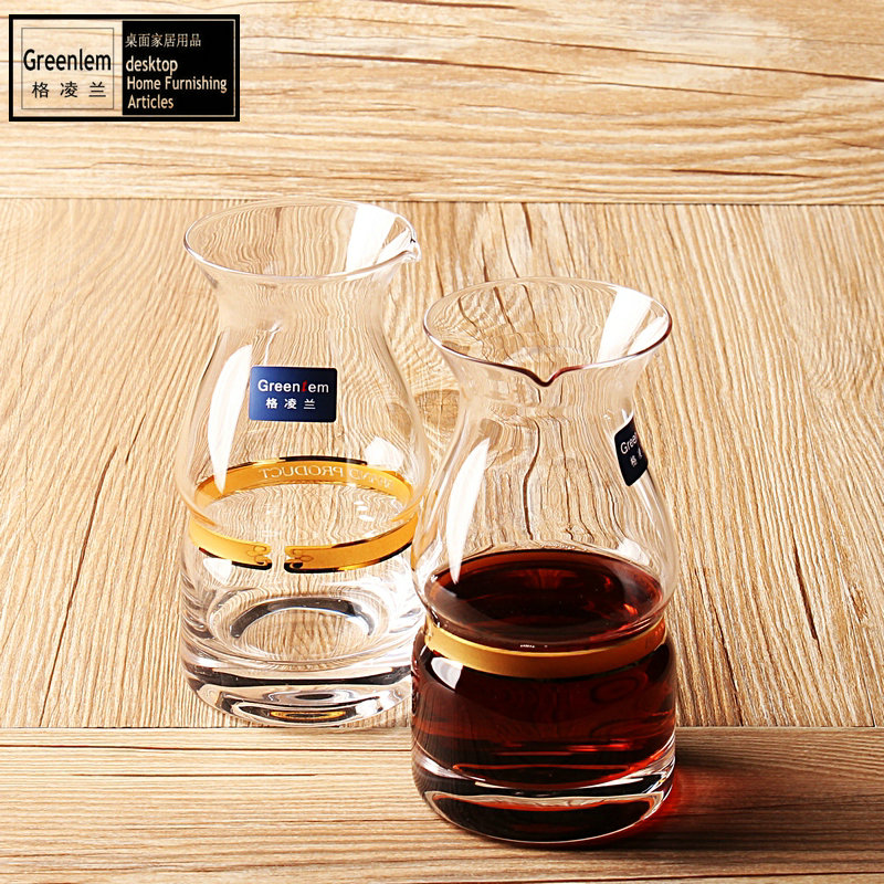 New Ping Ling Lan Crystal Glass Decanter Home Transparent Little White Wine Jug Sketching Red Wine Size Wine Bottle