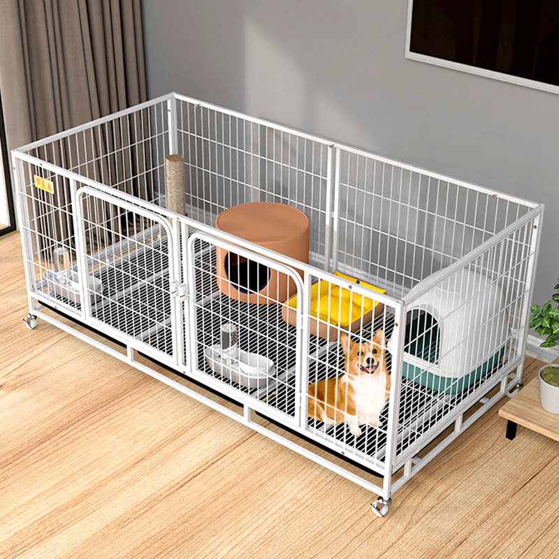 Dog cage large pet fencing dog fencing pet running bed rugged reinforced isolation fenced dog running circle dog cage