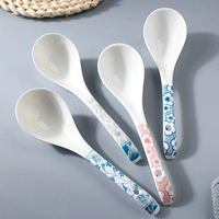 Spoon Spoon Spoon Spoon Spoon Pour Cour большую большую суп -керамику с длинной ручкой кара дома японская каша -в стиле ложка ложки ложки ложки ложки ложки ложки ложки