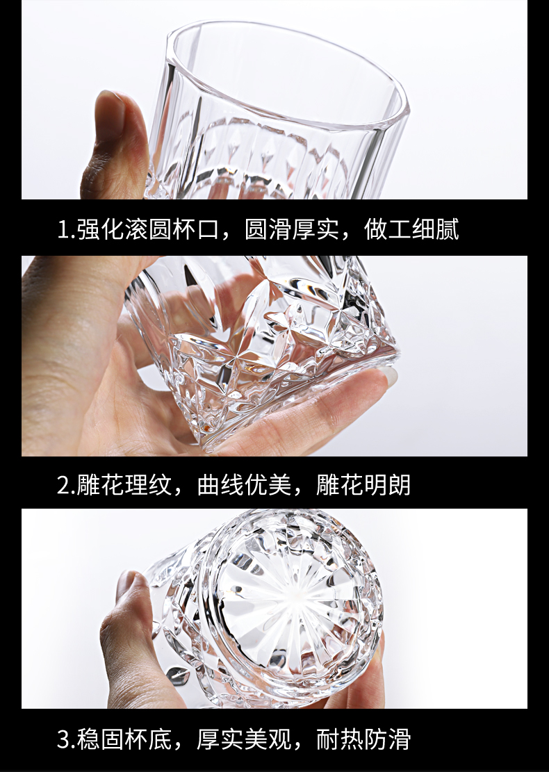 Ly thủy tinh không chì nhà rượu whisky ly đặt bia lớn châu Âu cốc rượu mạnh sáng tạo rượu vang đỏ ly rượu đẹp