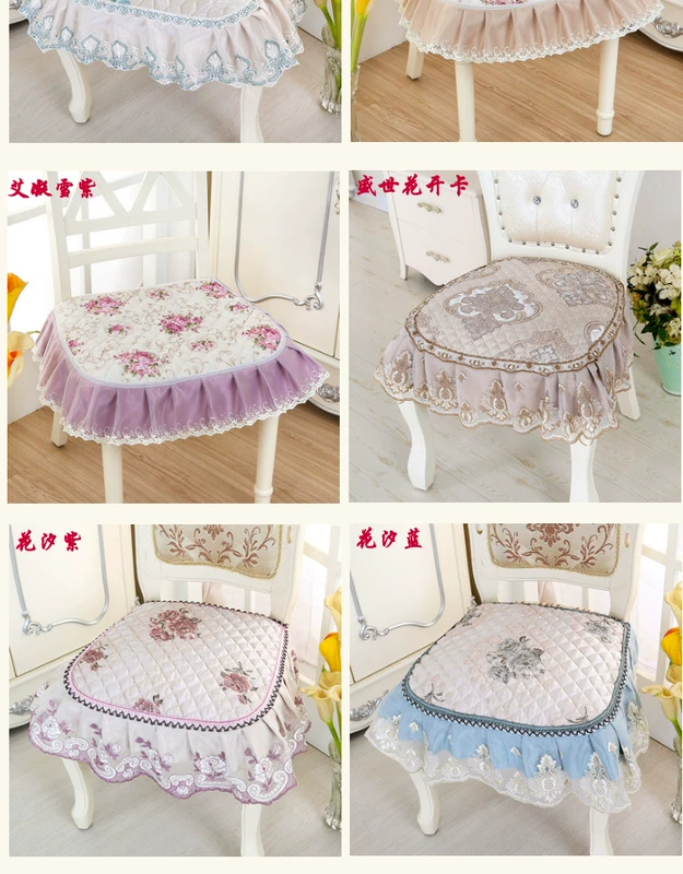 Non-slip dây đeo ghế phong cách châu Âu vải vườn đa năng ghế ăn ghế văn phòng đệm mùa thu đệm mùa hè và mùa đông Four Seasons Restaurant - Ghế đệm / đệm Sofa dem ghe