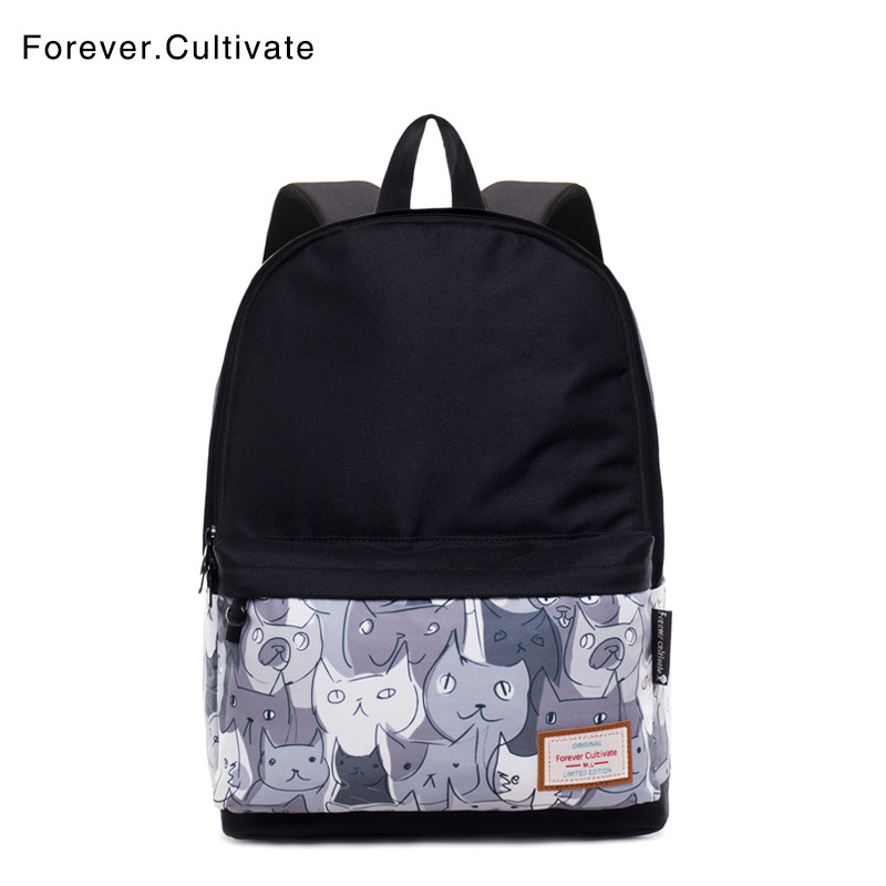 Forevir cultivate cartoon Double shoulder bag Female Japan-ROK Campus High school students Bag Boys High School Students