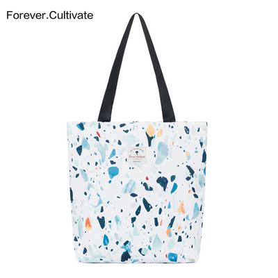 Forever Cultivation 2026 New style artistic and fresh single-shoulder hand-held cloth bag eco-friendly shopping bag