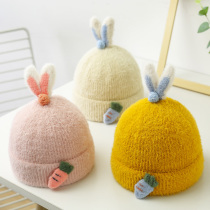 Baby hat autumn and winter cute super cute infant newborn baby girl winter ear protection Winter Childrens wool hat